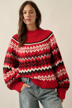 Load image into Gallery viewer, Shetland Slopes Fair Isle Mock-Neck Sweater