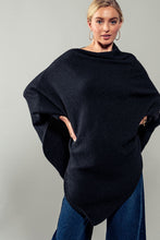 Load image into Gallery viewer, Knit Asymmetrical Jumper with Ribbed Sleeves