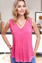 Load image into Gallery viewer, V-Neck Raw Edge Tank Top