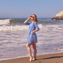 Load image into Gallery viewer, FIFER BLUE Button Down Beach Tunic: XL