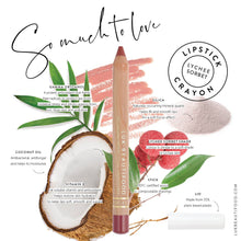 Load image into Gallery viewer, Natural Lipstick Crayon in Lychee Sorbet