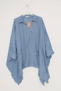 100% linen tunic REF. 11645: Taupe