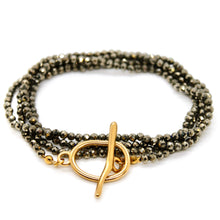 Load image into Gallery viewer, Luxury Faceted Long Pyrite Necklace or Bracelet
