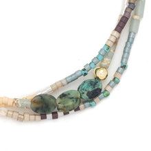 Load image into Gallery viewer, Mixed Media Bracelet - Transformation/African Turquoise/Gold
