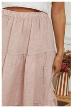 Load image into Gallery viewer, 100% Linen Skirt REF. 8348: TOBACCO