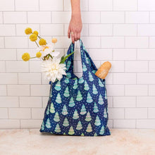 Load image into Gallery viewer, WINTER TREES blu Bag Reusable Shopper Tote