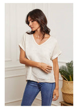 Load image into Gallery viewer, Short Sleeve Linen Top