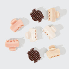 Load image into Gallery viewer, Recycled Plastic Mini Cloud Claw Clips 8pc Set - Rosewood