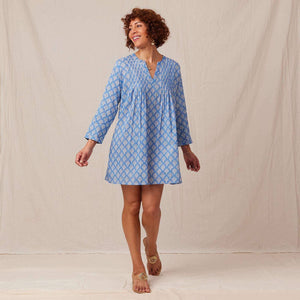 FIFER BLUE Pintuck Beach Coverup