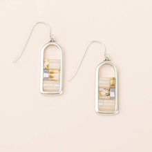 Load image into Gallery viewer, Good Karma Miyuki Frame Earring - Ivory/Silver