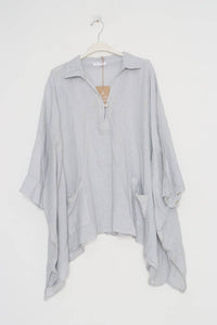100% linen tunic REF. 11645: Taupe
