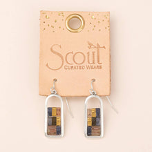 Load image into Gallery viewer, Good Karma Miyuki Frame Earring - Gunmetal/Silver