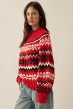 Load image into Gallery viewer, Shetland Slopes Fair Isle Mock-Neck Sweater