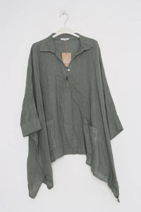 100% linen tunic REF. 11645: Taupe