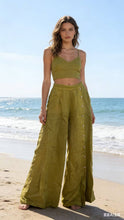 Load image into Gallery viewer, Button Leg Linen Trousers