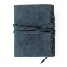 Load image into Gallery viewer, Grey Blue Suede Journal w/ Organic Cotton Paper: Large