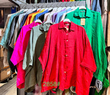 Load image into Gallery viewer, 100% Linen Shirt REF. 2858: Duck Green
