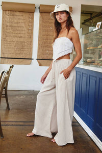 Wide Leg Gauze Pants