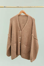 Load image into Gallery viewer, Slouchy Cardigan Camel PLUS