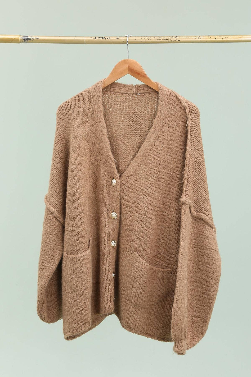 Slouchy Cardigan Camel PLUS
