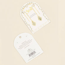 Load image into Gallery viewer, Pressed Flower Thread Earring - White Lace Flower/Gold