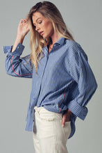 Load image into Gallery viewer, Striped Twill Button Down