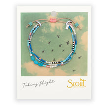 Load image into Gallery viewer, Mixed Media Bracelet - Sky/Turquoise/Silver