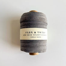 Load image into Gallery viewer, Flax &amp; Twine 3/8&quot; Velvet Ribbon - 30 Yards: Pearl