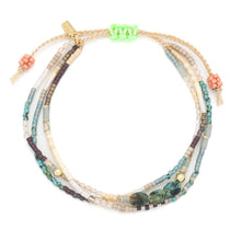 Load image into Gallery viewer, Mixed Media Bracelet - Transformation/African Turquoise/Gold