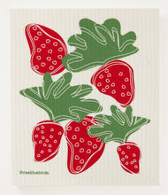 Load image into Gallery viewer, Strawberries Swedish Dishcloth