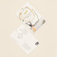 Load image into Gallery viewer, Mixed Media Wrap Bracelet/Necklace - Tranquility/Turquoise/Gold