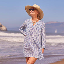 Load image into Gallery viewer, CORAL GARDEN Pintuck Beach Coverup: XL