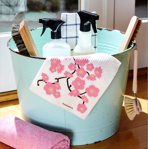 Cherry Blossoms Swedish Dishcloth