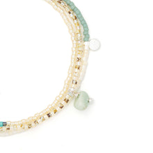 Load image into Gallery viewer, Mixed Media Wrap Bracelet/Necklace - Courage/Amazonite/Silver