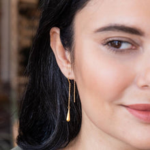 Load image into Gallery viewer, Refined Earring Collection - Teardrop Threader/Gold
