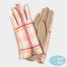 Load image into Gallery viewer, Plaid Check Patterned Touch Smart Gloves