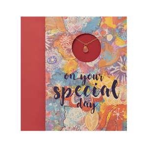 Greeting Card With Necklace-"On Your Special Day"