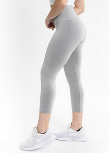 Cropped High Waisted Jeggings Stone Grey