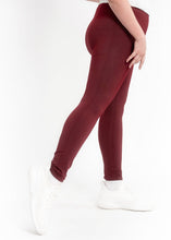 Load image into Gallery viewer, High Waisted Jeggings Burgundy (PLUS)