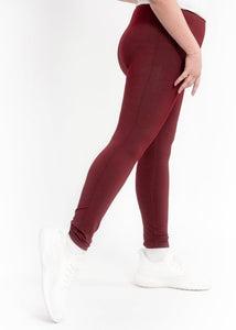 High Waisted Jeggings Burgundy (PLUS)