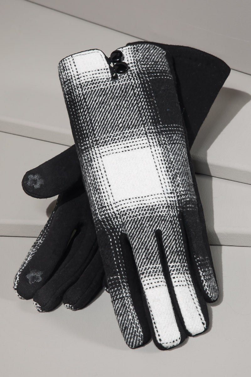 Smart Touch Plaid Gloves