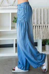 Blue Denim Palazzo Pants