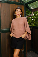 Load image into Gallery viewer, Ribbed Sleeve Poncho Top