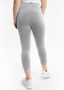 Cropped High Waisted Jeggings Stone Grey