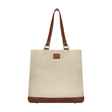 Load image into Gallery viewer, The Elaine Tote - Ivory &amp; Luggage