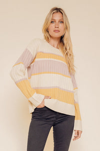 Rib Striped Sweater