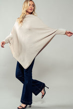 Load image into Gallery viewer, Knit Asymmetrical Jumper with Ribbed Sleeves