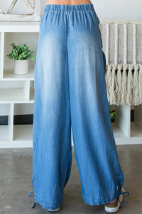 Blue Denim Palazzo Pants