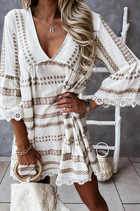 Aztec V-Neck Dress