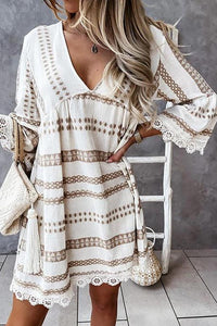 Aztec V-Neck Dress